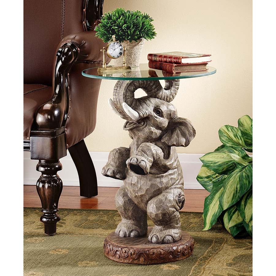 Design Toscano Herd Chieftain Elephant Illuminated Wall Sculpture