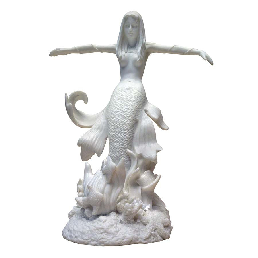 Mythical Mermaid Bonded Marble Resin Statue