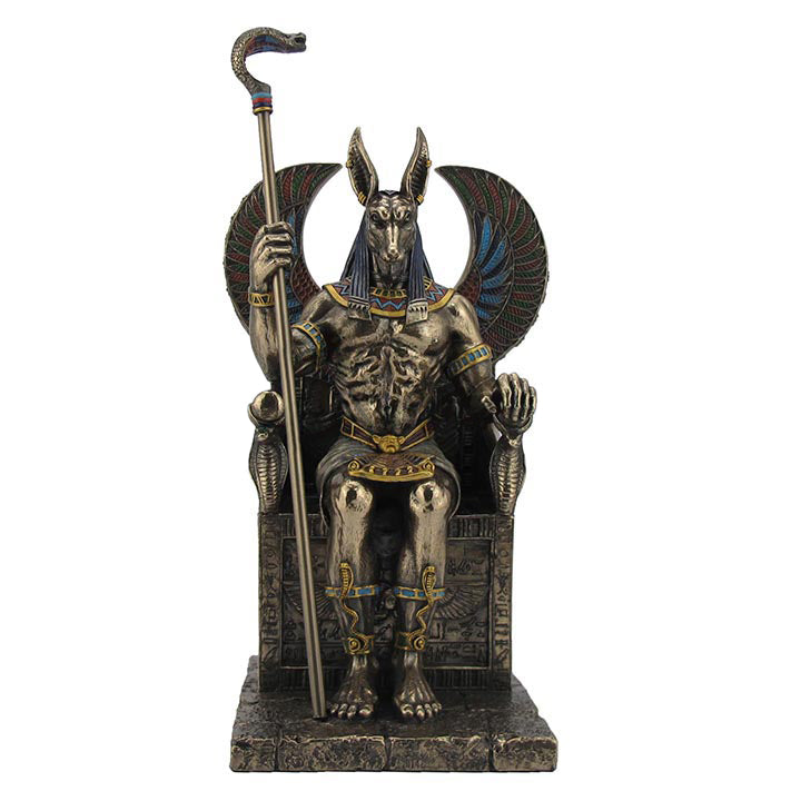 Statue of Mythology Jackal Anubis 2 Stock Image - Image of africa