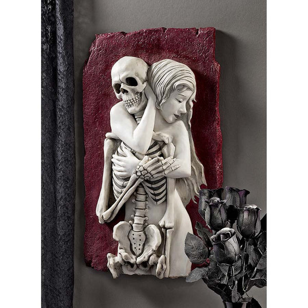 Life And Death Couple Lovers Memorial Embrace Wall Sculpture