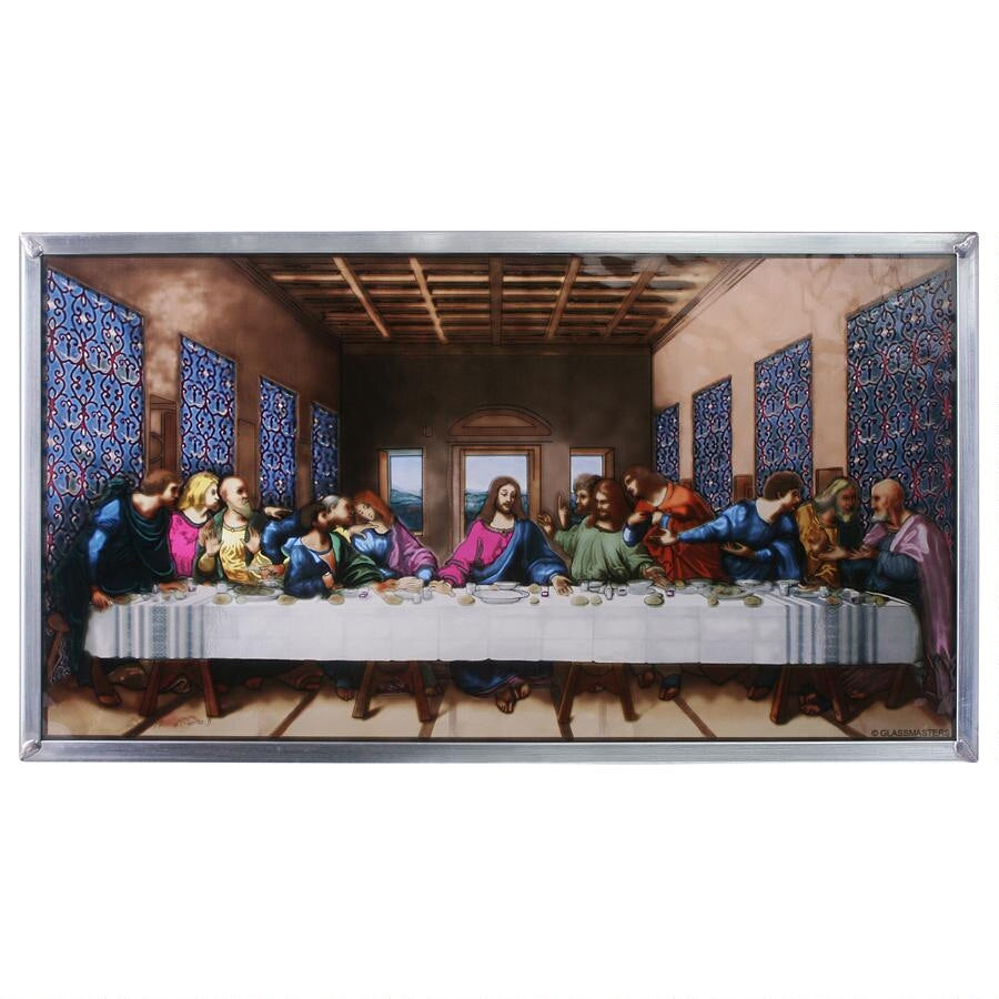 Last Supper Stained Art Glass Window Hanging | XoticBrands Home Decor