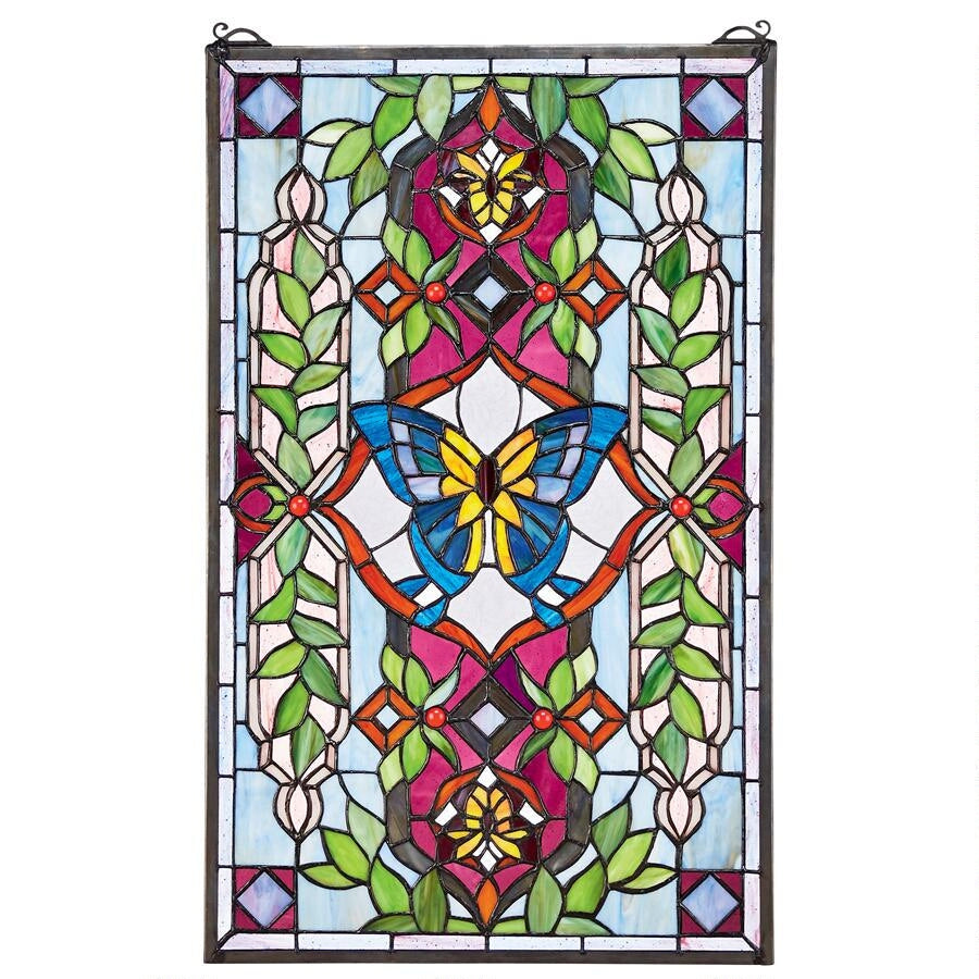 Butterfly Utopia Tiffany-Style Stained Glass Window