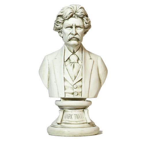 Literary Icon: Mark Twain Bust Sculpture | XoticBrands Home Decor